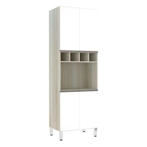 Paneleiro com Nicho de Microondas Luciane 70cm 4 Portas e 1 Nicho Luci