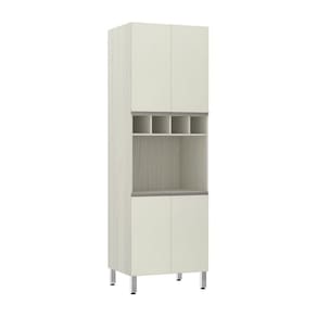 Paneleiro com Nicho de Microondas Luciane 70cm 4 Portas e 1 Nicho Luci