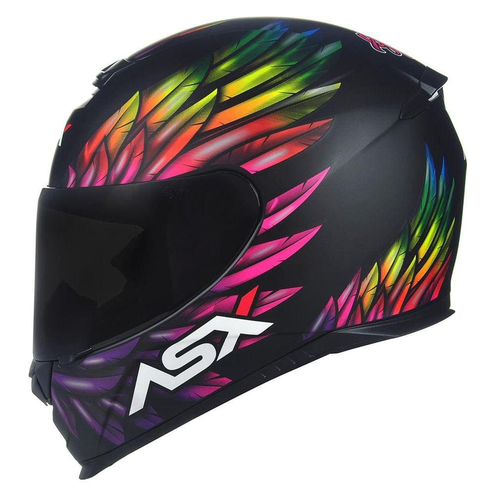 Capacete Asx Eagle Vibes Preto Feminino Esportivo Moto