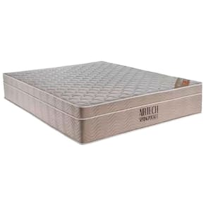 Conjunto Box Casal Queen Size Colchão Airtech Molas Ensacadas Spring Base Material Sintético Ortobom