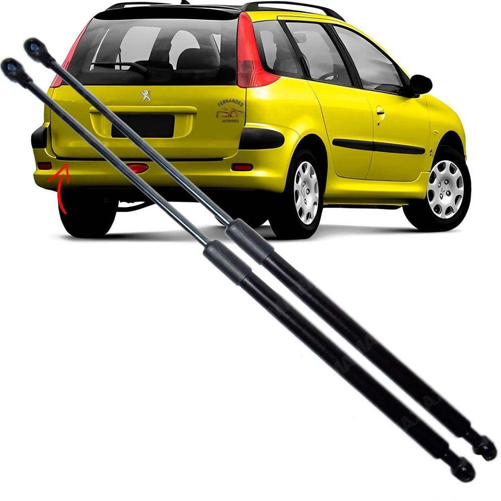 Par Amortecedor Tampa Porta Malas Peugeot 206 207 Sw 2005/09
