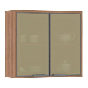 Armário Aéreo 80 Cm 2 Portas 1 Prateleira Isa Vanilla