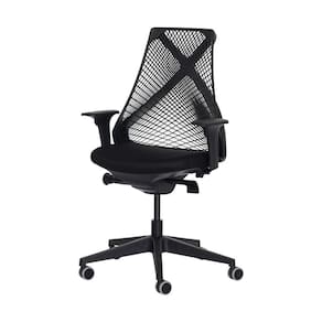 Cadeira Ergonômica Diretor Preta Giratória Ajustável