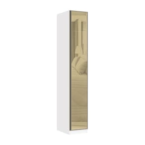 Guarda Roupa Modulado 1 Porta 40cm com Vidro Reflecta Bronze Prime Luciane Móveis