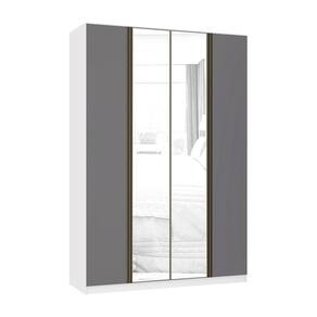 Guarda Roupa 4 Portas 3 Gavetas 159,2 cm com Espelho Prime Luciane Móveis