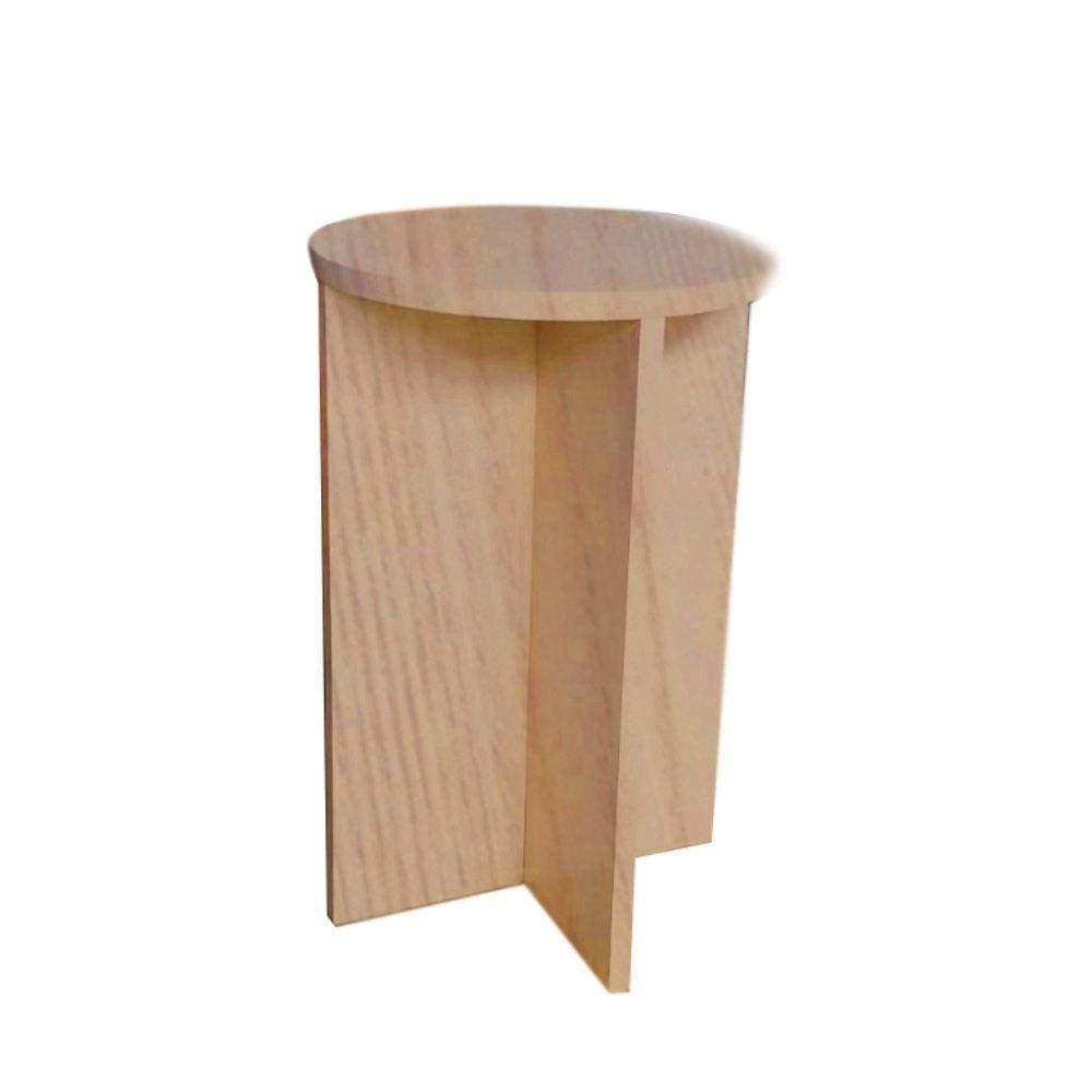 Banco Tampo Redondo 55 Cm Madeirado Em Mdf