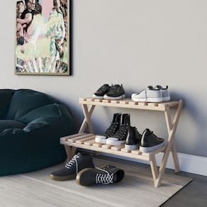 Armário Multiuso Sapateira Design Moderno Madeira Treliça