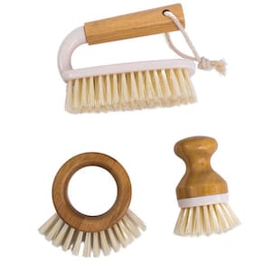 Kit escova de frutas e escova de limpeza off-white 3 pçs - Oikos