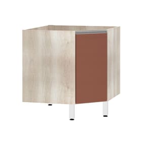 Balcão de Cozinha sem tampo Canto Diagonal Luciane 1 Porta Lis Luciane Móveis