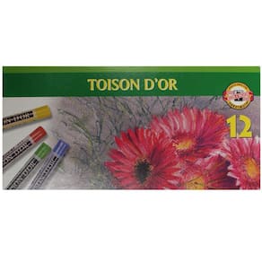 Giz Pastel Seco Soft com 12 Cores Toison Dor Koh-I-Noor 8512