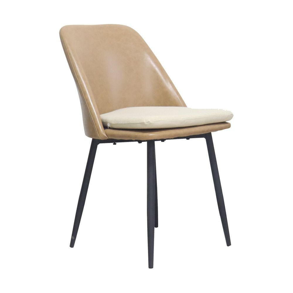 Cadeira Estofada em Couro Quebec Fratini Móveis Caramarromo