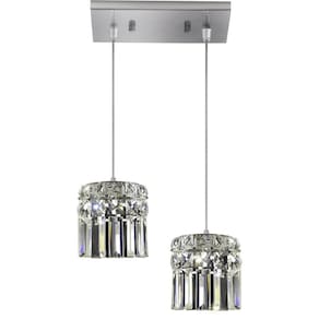 Pendente Paris Cristal Redondo 11,5x27x12cm 1 Luz G9 GPPR001102PDV2 Bronzearte