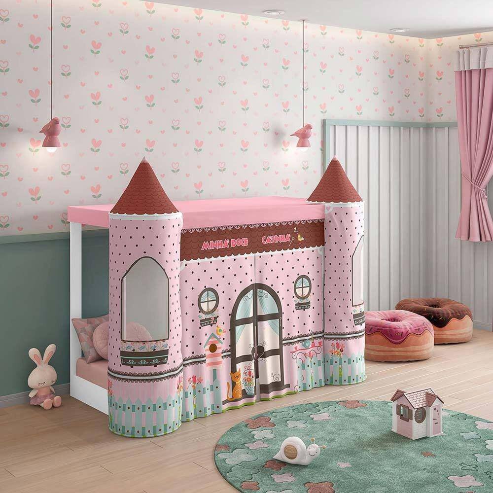 Mini cama barbie com colchao