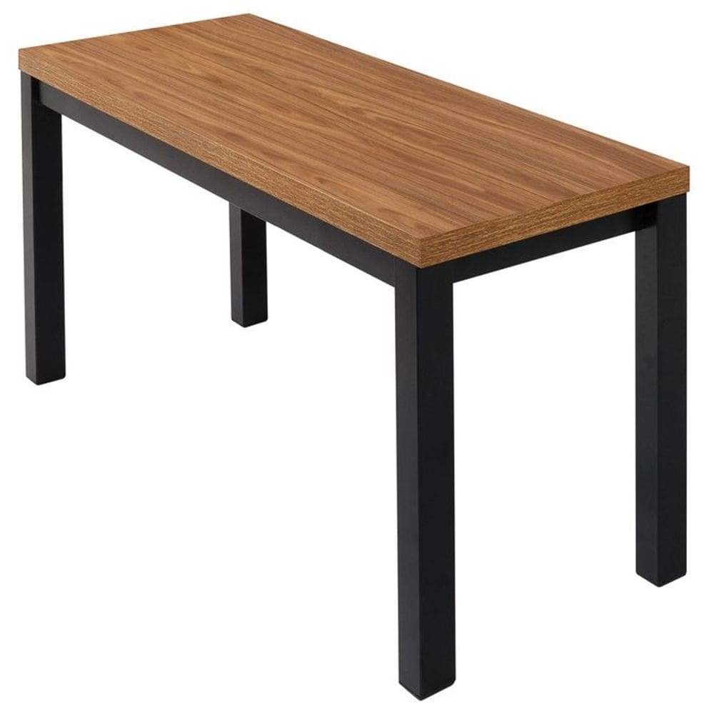 Banco MDP/Aço 99cm Mega Preto/Amêndoa