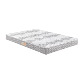 Colchão Queen Ecoline Espuma D45 Bordado 158x198x20cm Cinza/Branco