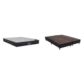 Cama Box King Colchão Airtech Progressive Ortobom 193x203x29cm Ortobom Branco/Preto