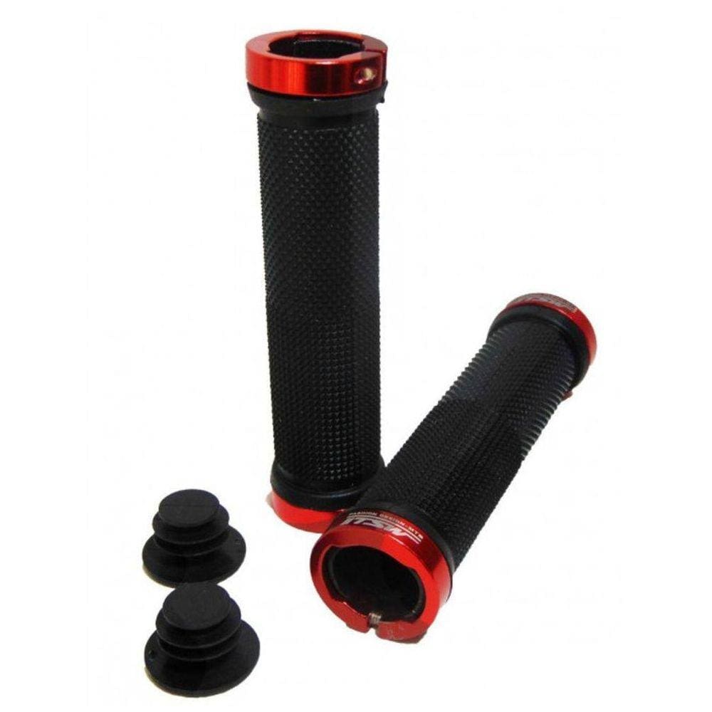 Manopla de Guidão Ciclismo Punho Grip Anatômico Anel e Trava Dupla Bike Mtb Cross Country Tsw