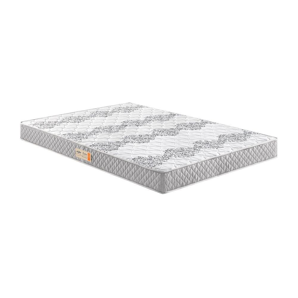 Colchão Casal Ecoline Espuma D45 Bordado 138x188x17cm Cinza/Branco