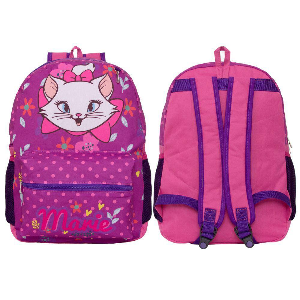 Mochila Escolar Infantil Gata Marie Costas Lancheira+Estojo - USA