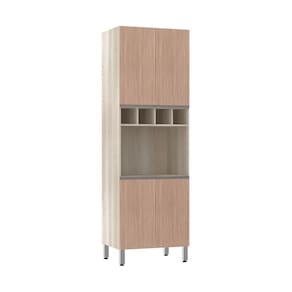 Paneleiro com Nicho de Microondas Luciane 70cm 4 Portas e 1 Nicho Luci