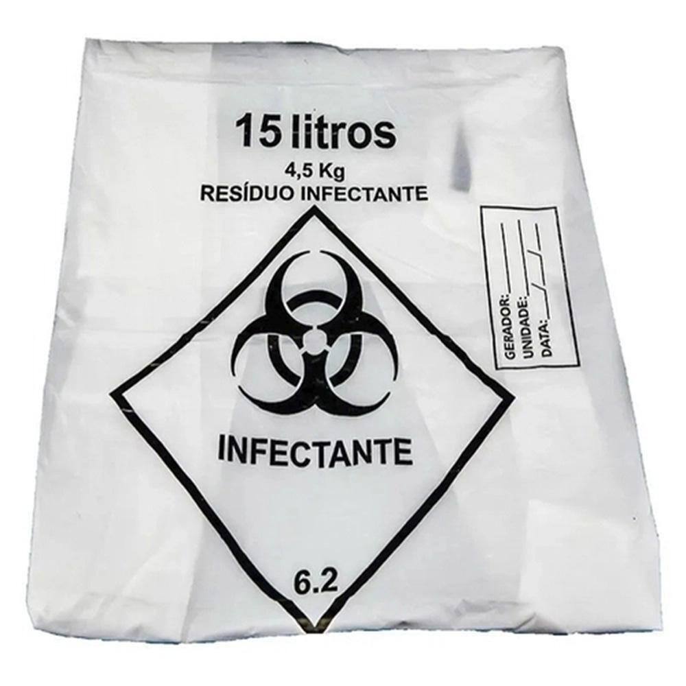 Saco De Lixo Hospitalar Infectante 15L C/100 Embalac