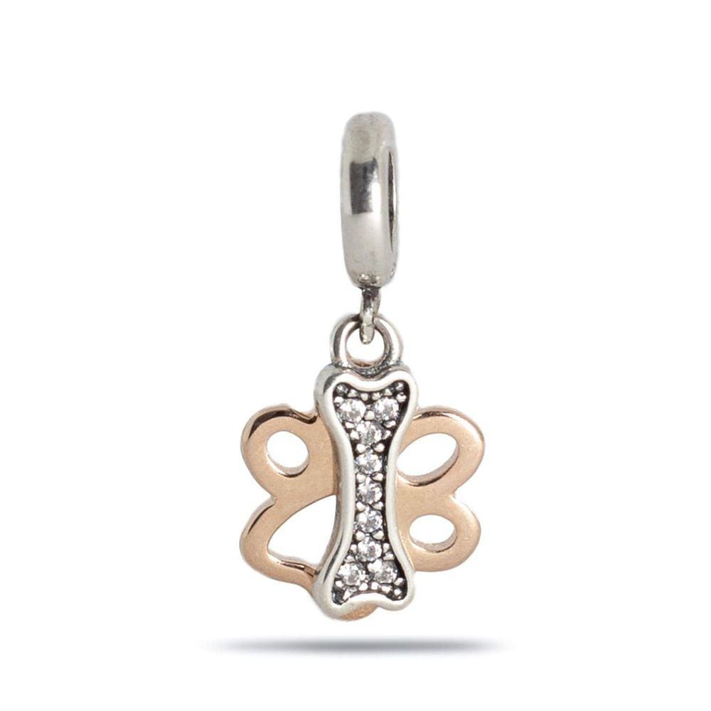 Berloque Pingente Patinha Com Ossinho