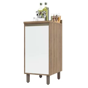 Balcão de Cozinha com Tampo 40 cm 1 Porta de abrir 1 Prateleira Mel Luciane Móveis