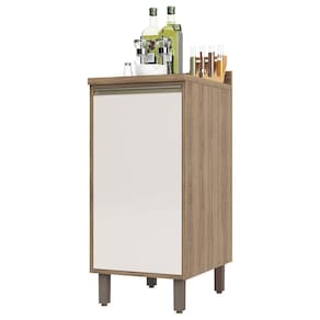 Balcão de Cozinha com Tampo 40 cm 1 Porta de abrir 1 Prateleira Mel Luciane Móveis