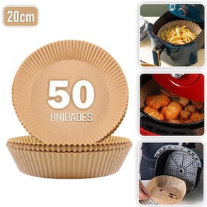 50 Forma Air Fryer Forro Papel Antiaderente Descartável