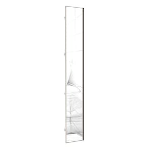 Porta para Closet com Espelho Individual 40cm com Puxador Perfil Champagne Prime Luciane Móveis