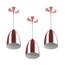 Kit 3 Lustres Pendente Cone Gold Rose Sala Cozinha Quarto