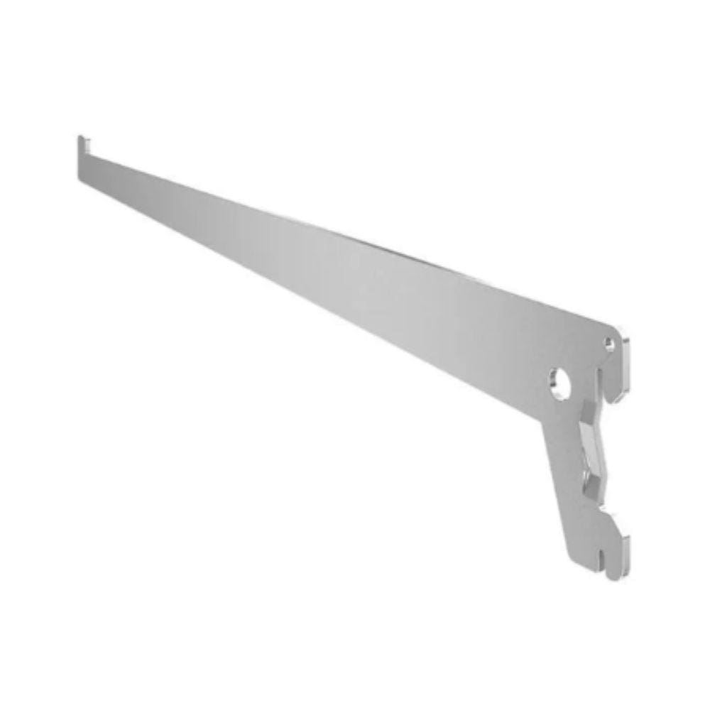Kit 12 Un Suporte Prateleira Cremalheira Para Trilho Branco Starfer 40cm