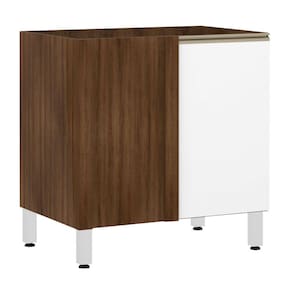 Balcão de Cozinha sem Tampo Canto Reto 80cm 1 Porta Jade Luciane Móveis