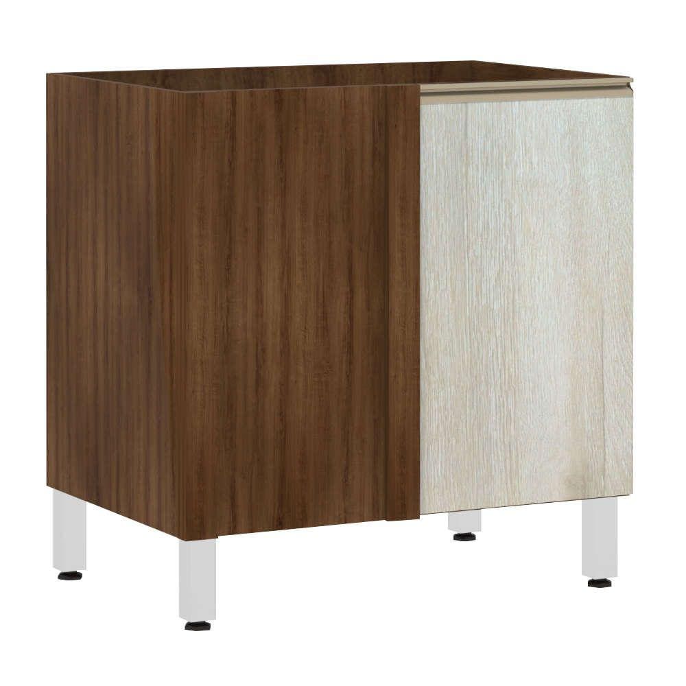 Balcão de Cozinha sem Tampo Canto Reto 80cm 1 Porta Jade Luciane Móveis