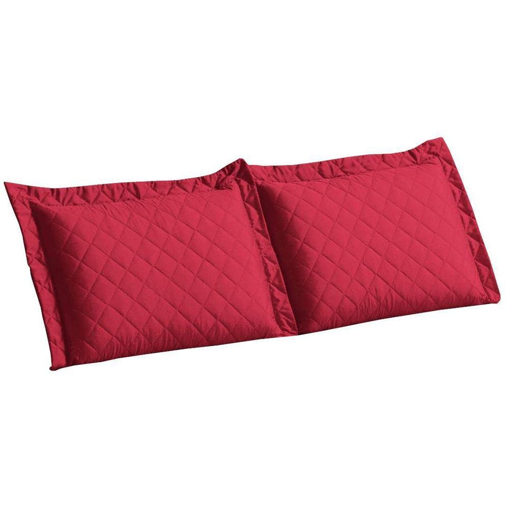 Kit 2 Fronhas Matelada Costurada Para Travesseiro Vermelho