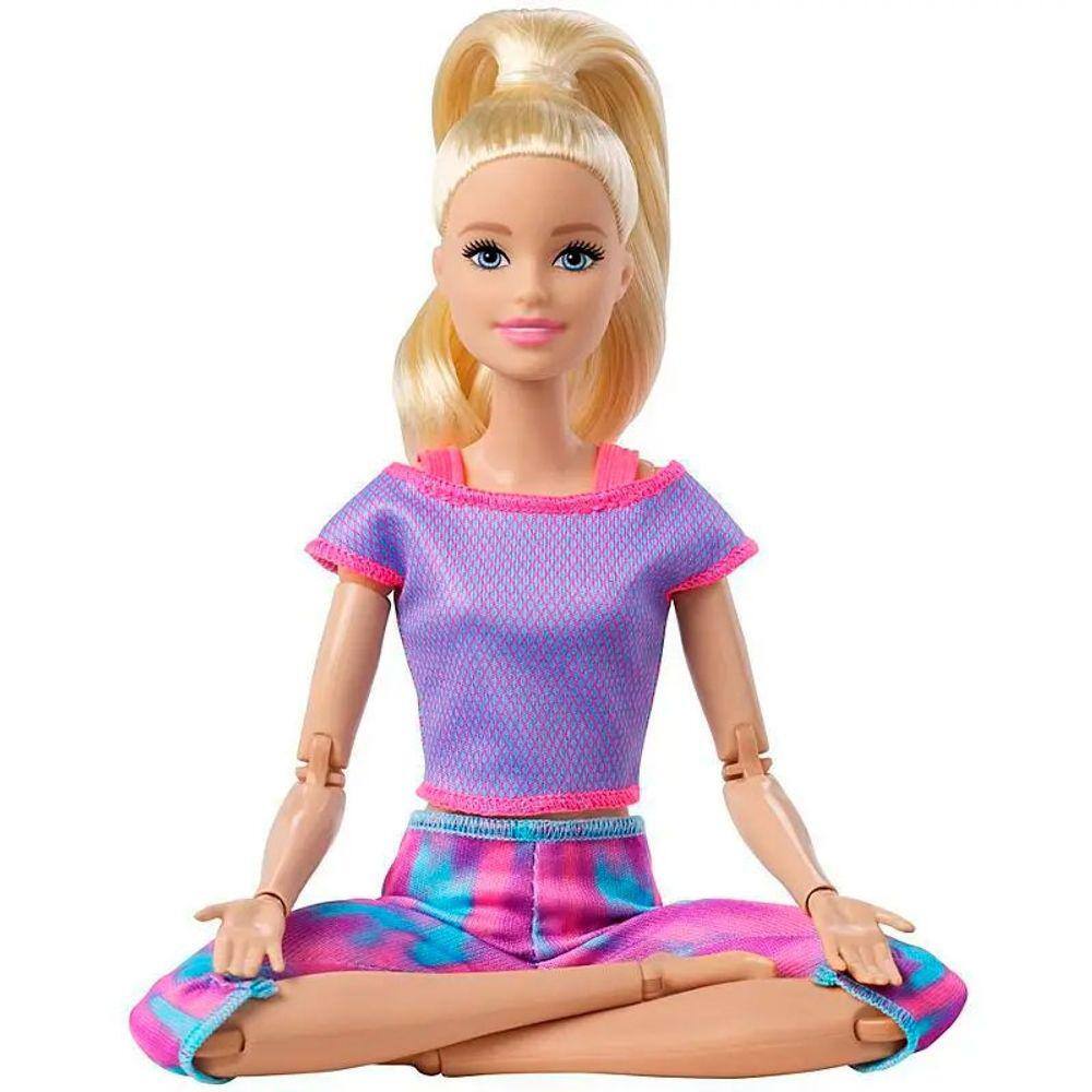 Boneca barbie feita para mexer aula de yoga morena mattel