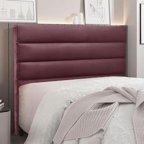 Cabeceira Cama Box Casal La Italiana 140Cm Veludo Púrpura