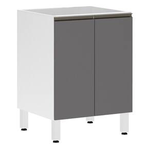 Balcão de Cozinha sem Tampo 60cm 2 Portas Pérola Luciane Móveis
