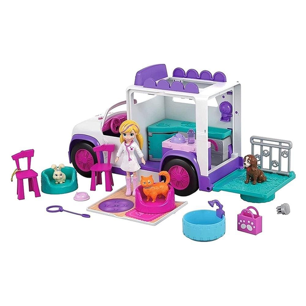 Boneca Polly Hospital Móvel dos Bichinhos - GFR04 - Mattel