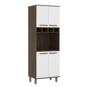 Paneleiro Luciane 70cm Nicho para Microondas 4 Portas Sara Luciane Móveis