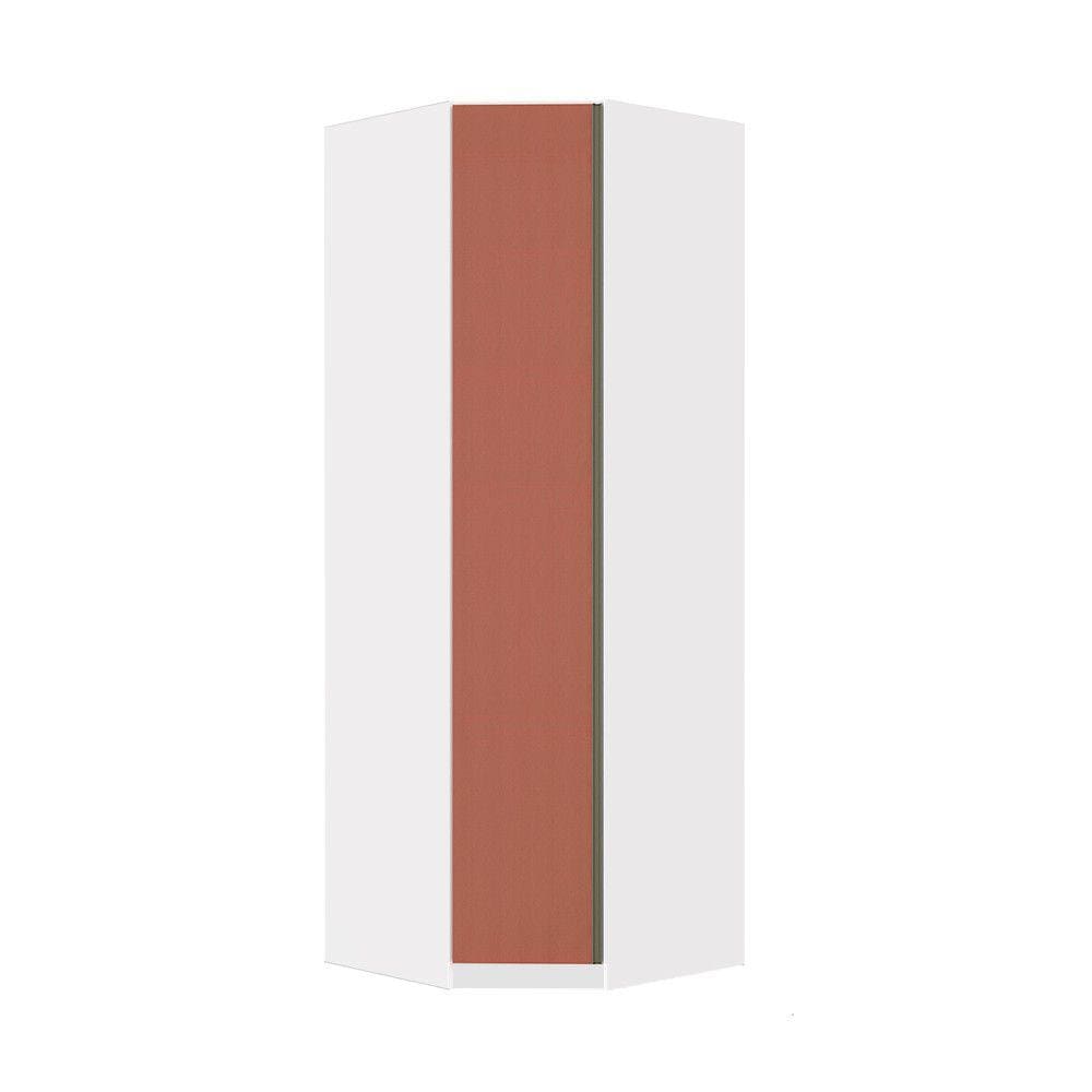 Guarda Roupa Modulado Canto Diagonal 1 Porta 6 Prateleiras 83cm Prime Luciane Móveis