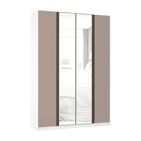 Guarda Roupa 4 Portas 3 Gavetas 159,2 cm com Espelho Prime Luciane Móveis