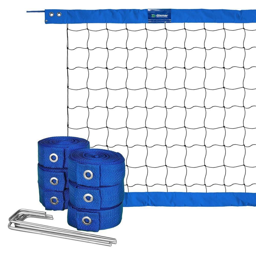 Kit Vôlei Praia Azul: Rede Oficial 2 Faixas + Fita Marcação