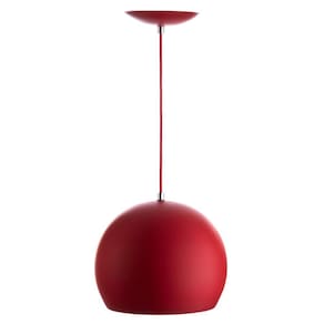 Pendente Bola Pequena Vermelho Sala Cozinha Quarto