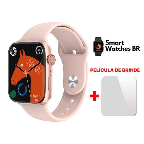 SmartWatch Iwo W28 Pro Rosa Tela de 1.95 polegadas Lançamento 2023 Série 8 + Película
