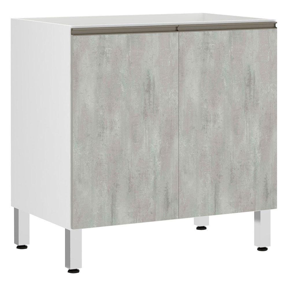 Balcão de Cozinha sem Tampo 70cm 2 Portas Pérola Luciane Móveis