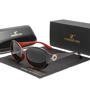 Óculos de sol feminino 7888 moldura redonda polarizada uv400