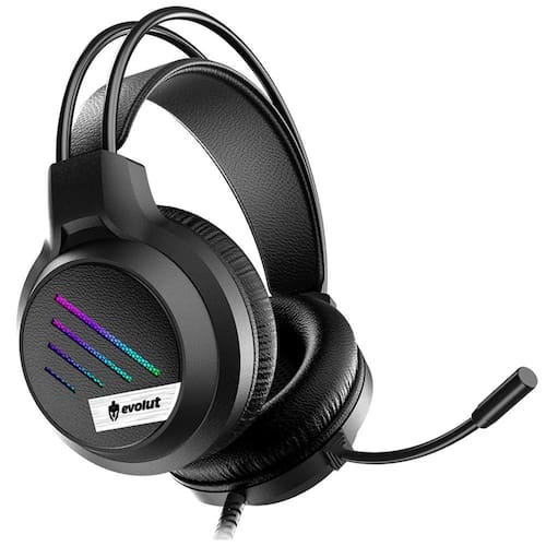 Fone de Ouvido Headset Gamer EG306 Lesh Led Rgb Com Fio Evolut