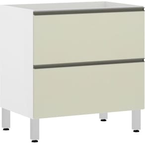 Balcão de Cozinha sem Tampo 80cm 1 Porta Basculante e 1 Gavetão Pérola Luciane Móveis