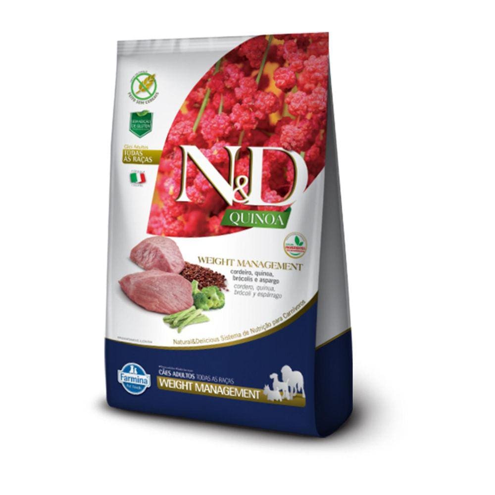 Ração N&D Quinoa Cordeiro Cães Adult 10,1Kg